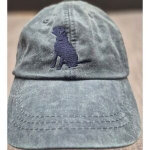 UVA Darden faded gray hat cap embroider blue dog & school logo adjustable Adam
